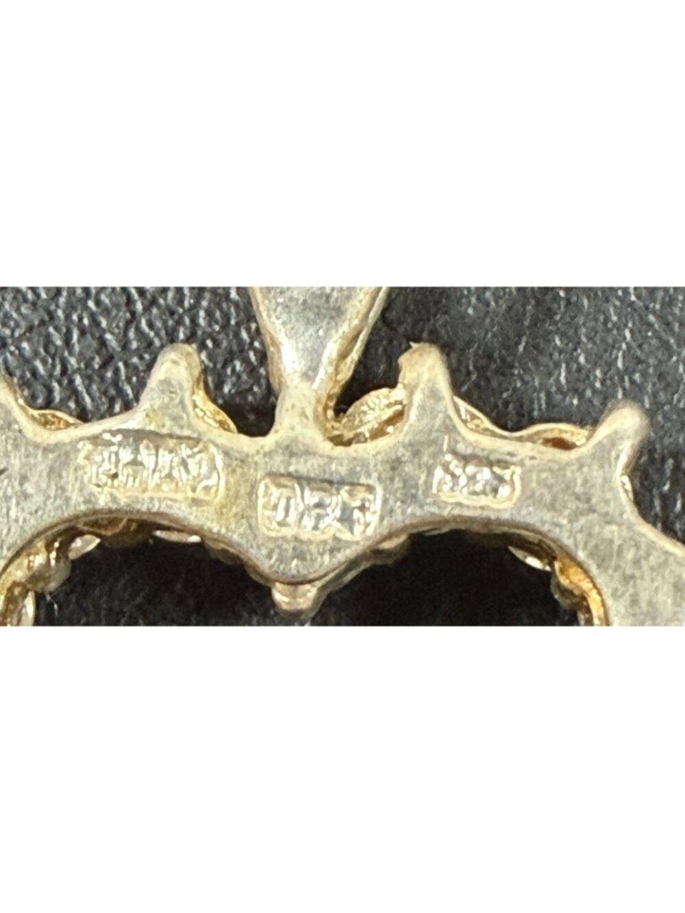 Vintage Beauty Signed 925 Silver Heart Pendant Sparkling Cubic Zirconia Stones - Picture 4 of 6